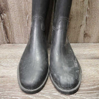 Tall Rubber Riding Boots *gc, mnr dirt, rubs, film & scratches, faded