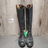 Pr Field Boots, zips *gc, mnr dirt, faded, rubs, torn edges, mnr sticky zips, unstitched, older