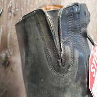 Pr Field Boots, zips *gc, mnr dirt, faded, rubs, torn edges, mnr sticky zips, unstitched, older