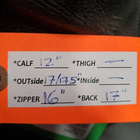 Pr Field Boots, zips *gc, mnr dirt, faded, rubs, torn edges, mnr sticky zips, unstitched, older
