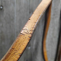 Flat Leather Headstall, Curb Bit, Pr Split Reins *fair, older, stains, dry, stiff, creased, rusty, clean
