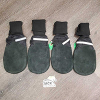 4 Winter Dog Booties, mesh drawstring bag *vgc, clen, mnr dirt, edge rubs & fading
