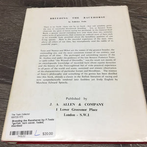 Breeding the Racehorse by F.Tesio *gc/fair, torn cover, faded, inscribed
