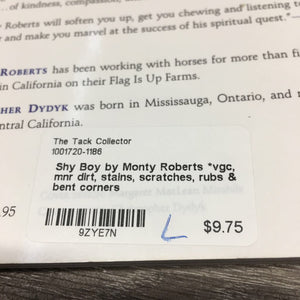 Shy Boy by Monty Roberts *vgc, mnr dirt, stains, scratches, rubs & bent corners