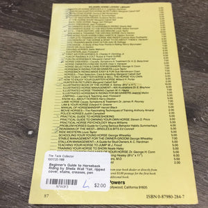 Beginner's Guide to Horseback Riding by Sheila Wall *fair, ripped cover, stains, creases, pen