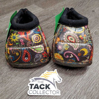 Pr No Turn Bell Boots, velcro *gc, dirt, rubs, frays, hair
