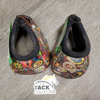 Pr No Turn Bell Boots, velcro *gc, dirt, rubs, frays, hair
