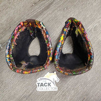 Pr No Turn Bell Boots, velcro *gc, dirt, rubs, frays, hair
