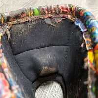 Pr No Turn Bell Boots, velcro *gc, dirt, rubs, frays, hair
