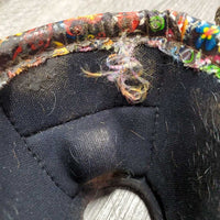 Pr No Turn Bell Boots, velcro *gc, dirt, rubs, frays, hair
