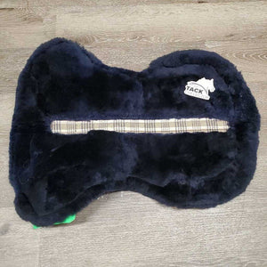 Fleece Lined Half Pad, rolled edges *vgc, cut tabs, undone stitching, threads, v. mnr dirt, hair