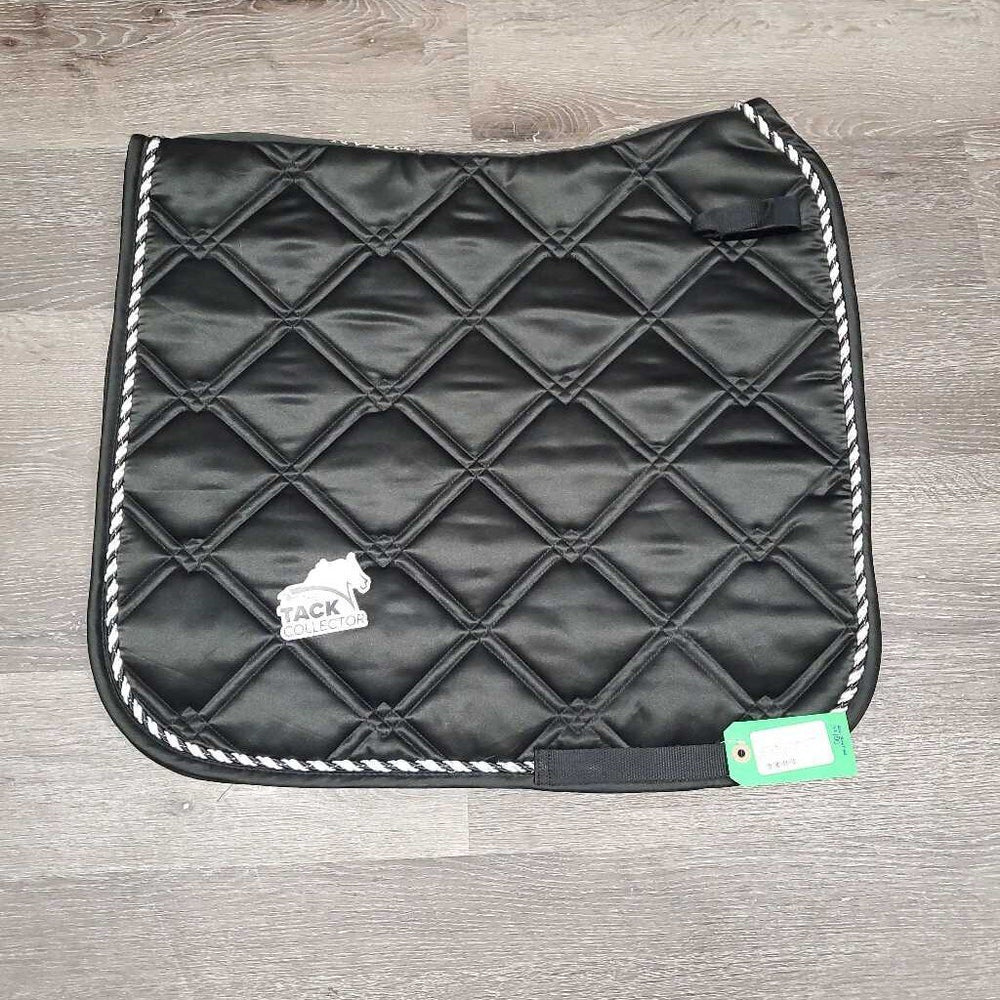 Quilt Dressage Saddle Pad, 1x Piping *xc, mnr hair, rubs, v. mnr dirt