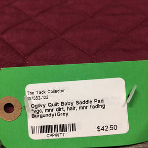 Quilt Baby Saddle Pad *vgc, mnr dirt, hair, mnr fading