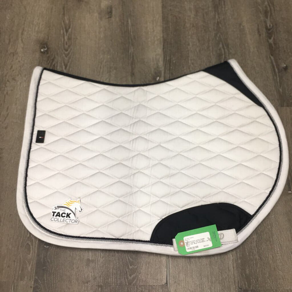 Quilt Jumper Saddle Pad, 2x piping *vgc, mnr rubs, stains, hair, dingy