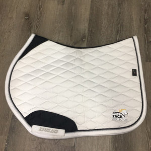 Quilt Jumper Saddle Pad, 2x piping *vgc, mnr rubs, stains, hair, dingy