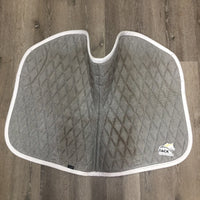 Quilt Jumper Saddle Pad, 2x piping *vgc, mnr rubs, stains, hair, dingy