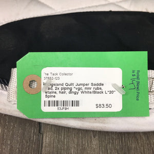 Quilt Jumper Saddle Pad, 2x piping *vgc, mnr rubs, stains, hair, dingy