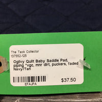 Quilt Baby Saddle Pad, piping *vgc, mnr dirt, puckers, faded
