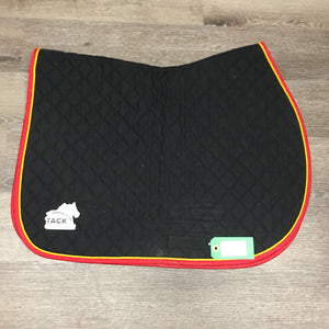 Quilt Profile Jumper Saddle Pad, "Tackaberry farm" embroidery, piping *vgc, mnr hair, rubs, removed embroidery