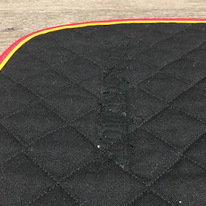 Quilt Profile Jumper Saddle Pad, "Tackaberry farm" embroidery, piping *vgc, mnr hair, rubs, removed embroidery
