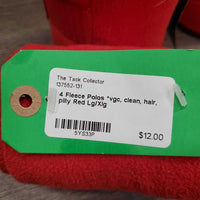 4 Fleece Polos *vgc, clean, hair, pilly
