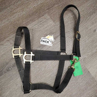 Stiff Nylon Halter, snap *vgc, dirt, residue, hair
