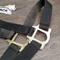 Stiff Nylon Halter, snap *vgc, dirt, residue, hair
