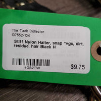 Stiff Nylon Halter, snap *vgc, dirt, residue, hair
