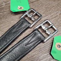 Pr Thick Nylon Lined Stirrup Leathers *gc, scrapes, rubs, peeled, mnr stretched holes, older?
