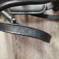 FS Padded Leather Bridle, crank noseband, removable flash, tag *new, mnr film
