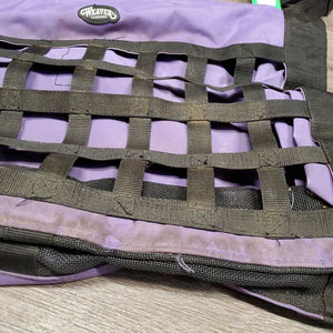 Slow Feed Hvy Cordura Hay Bag, Web Front, 2 top straps *gc, dirty & stains, clean, rubs