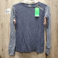 LS Sun Shirt, Shoulder Zipp, Mesh pits *gc, rubs, pills & stains, older?, pocket mesh holes, mnr undone stitching
