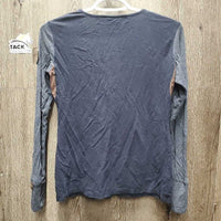 LS Sun Shirt, Shoulder Zipp, Mesh pits *gc, rubs, pills & stains, older?, pocket mesh holes, mnr undone stitching
