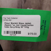 Show Jacket, Zippers *xc, mnr frayed button holes
