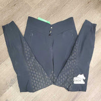 High Waist Sticky Full Seat Breeches *gc/fair, faded, peeling & missing stickies, seat: rubs, faded, broken threads, snags, rubs, pills
