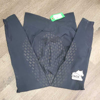 High Waist Sticky Full Seat Breeches *gc/fair, faded, peeling & missing stickies, seat: rubs, faded, broken threads, snags, rubs, pills
