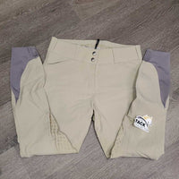 EuroSeat Breeches *gc, stains, discolored sesat & legs, wavy/uneven seat seam
