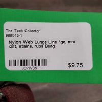Nylon Web Lunge Line *gc, mnr dirt, stains, rubs
