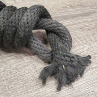 Nylon Lead Rope, removeable snap loop end, hvy brass snap *gc, rubs, frays, snags, v.frayed end, unstitched
