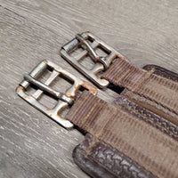 Nylon Web Neoprene Girth, els, gel center *fair, v.torn elastic, edge rubs, rust, faded, stains, dirt
