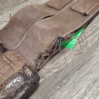 Nylon Web Neoprene Girth, els, gel center *fair, v.torn elastic, edge rubs, rust, faded, stains, dirt
