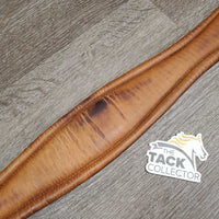 Soft Padded Leather Girth, 2x els, D Ring *vgc, stains, mnr dirt, scratches, hair & rubs, older
