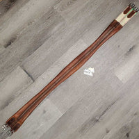 Thick Soft Padded Leather Girth, els *vgc, clean, older, creases, mnr scratches & curled edges
