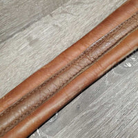 Thick Soft Padded Leather Girth, els *vgc, clean, older, creases, mnr scratches & curled edges
