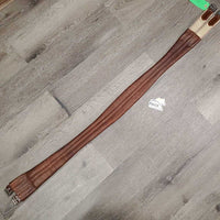 Thick Soft Padded Leather Girth, els *vgc, clean, older, creases, mnr scratches & curled edges
