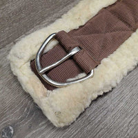 Nylon Web & Thick Fleece Cinch, 2x D Rings *gc, clean, stains, hairy, clumpy
