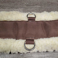 Nylon Web & Thick Fleece Cinch, 2x D Rings *gc, clean, stains, hairy, clumpy
