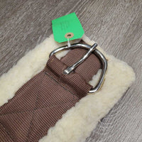 Nylon Web & Thick Fleece Cinch, 2x D Rings *gc, clean, stains, hairy, clumpy
