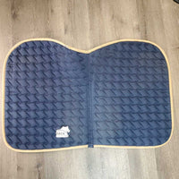Quilt Jumper Saddle Pad, 1x piping *gc, clean, mnr dirt, hair, faded, pills, rubs, puckers, v. mnr stains

