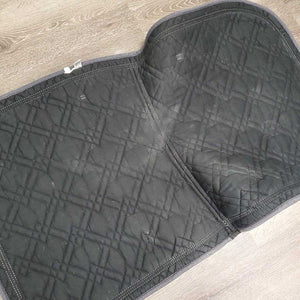 Quilt Dressage Saddle Pad, 1x piping *vgc, clean, faded, rubs, threads, residue, puckers, mnr hair